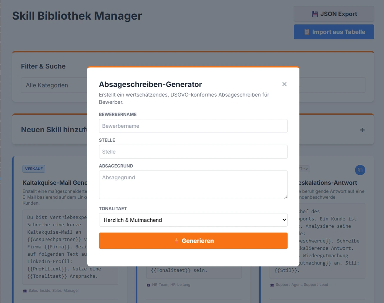 Skill Katalog Dashboard